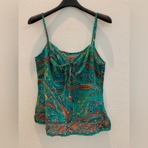 Bohemian Green Patterned Tank top